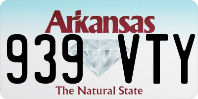 AR license plate 939VTY