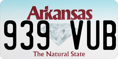 AR license plate 939VUB