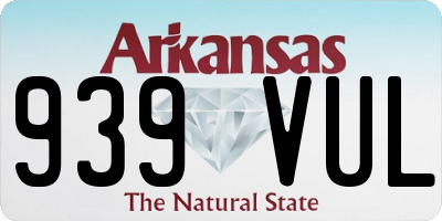 AR license plate 939VUL
