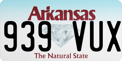 AR license plate 939VUX