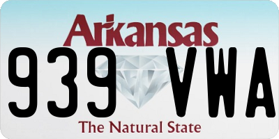 AR license plate 939VWA