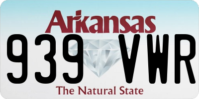AR license plate 939VWR