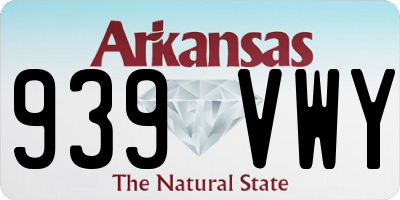 AR license plate 939VWY