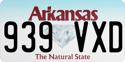 AR license plate 939VXD