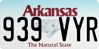 AR license plate 939VYR