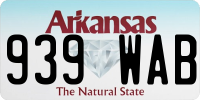 AR license plate 939WAB