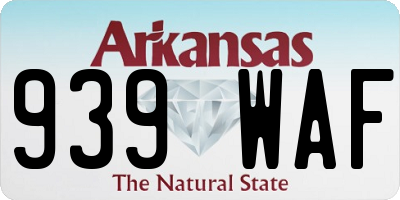 AR license plate 939WAF