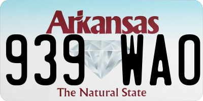 AR license plate 939WAO