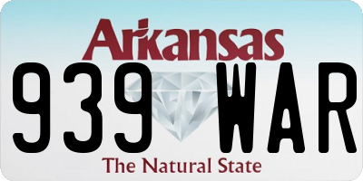 AR license plate 939WAR