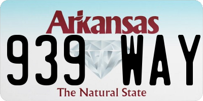 AR license plate 939WAY