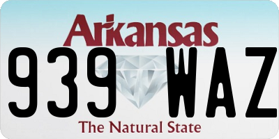 AR license plate 939WAZ