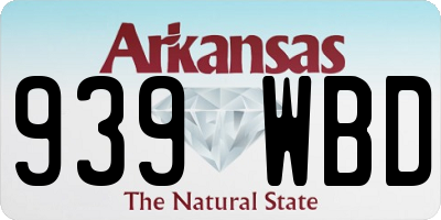 AR license plate 939WBD