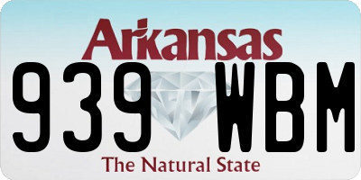 AR license plate 939WBM