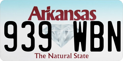 AR license plate 939WBN