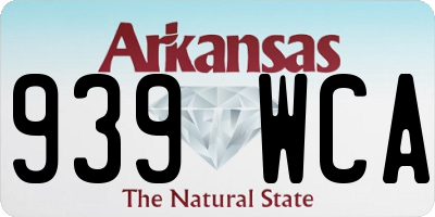 AR license plate 939WCA