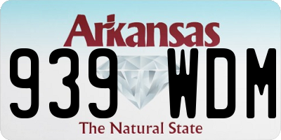 AR license plate 939WDM
