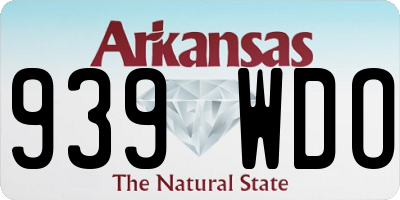 AR license plate 939WDO