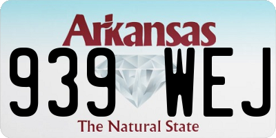 AR license plate 939WEJ