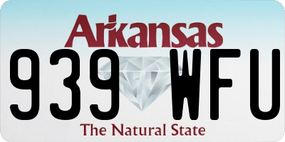 AR license plate 939WFU