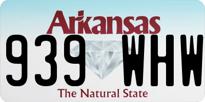 AR license plate 939WHW
