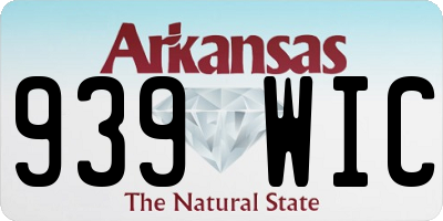 AR license plate 939WIC