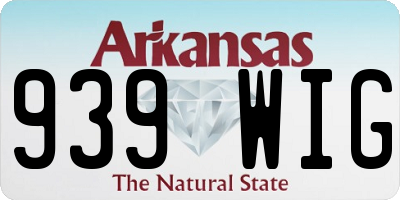 AR license plate 939WIG