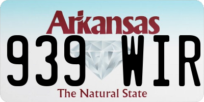AR license plate 939WIR