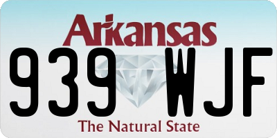 AR license plate 939WJF