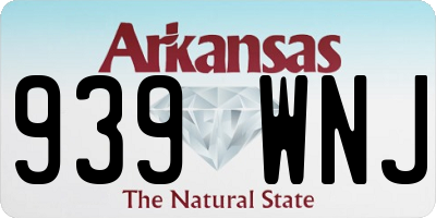 AR license plate 939WNJ