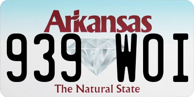 AR license plate 939WOI