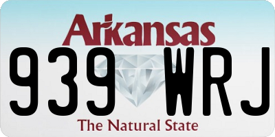AR license plate 939WRJ