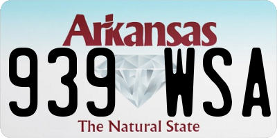 AR license plate 939WSA