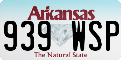 AR license plate 939WSP