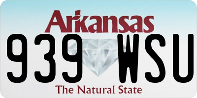 AR license plate 939WSU