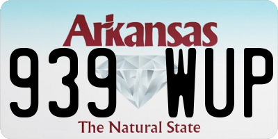 AR license plate 939WUP