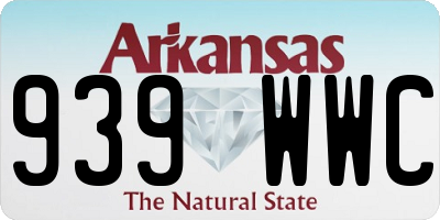 AR license plate 939WWC