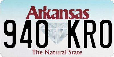 AR license plate 940KRO