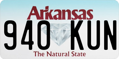 AR license plate 940KUN