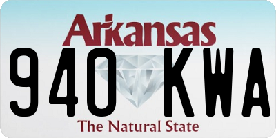 AR license plate 940KWA