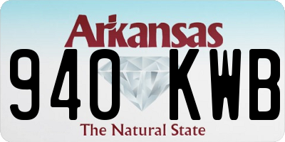 AR license plate 940KWB