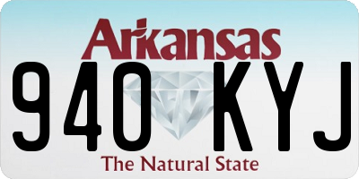 AR license plate 940KYJ