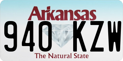 AR license plate 940KZW
