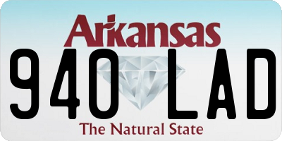 AR license plate 940LAD