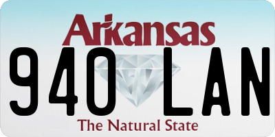 AR license plate 940LAN