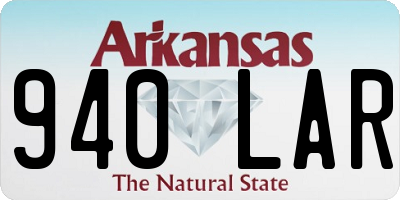 AR license plate 940LAR