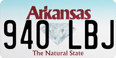 AR license plate 940LBJ