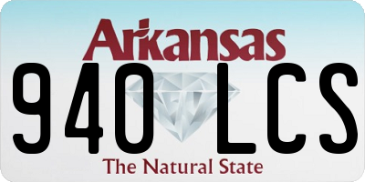 AR license plate 940LCS