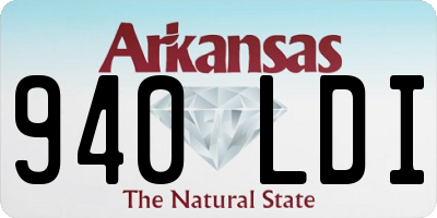 AR license plate 940LDI