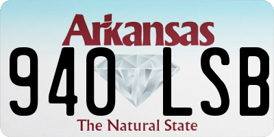 AR license plate 940LSB