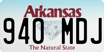 AR license plate 940MDJ